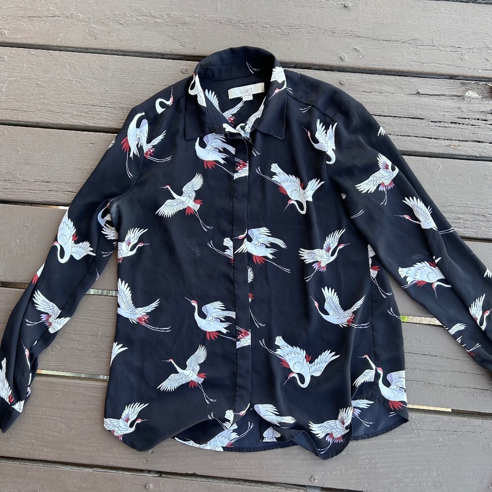 Whooping Crane Loft Button Up Shirt